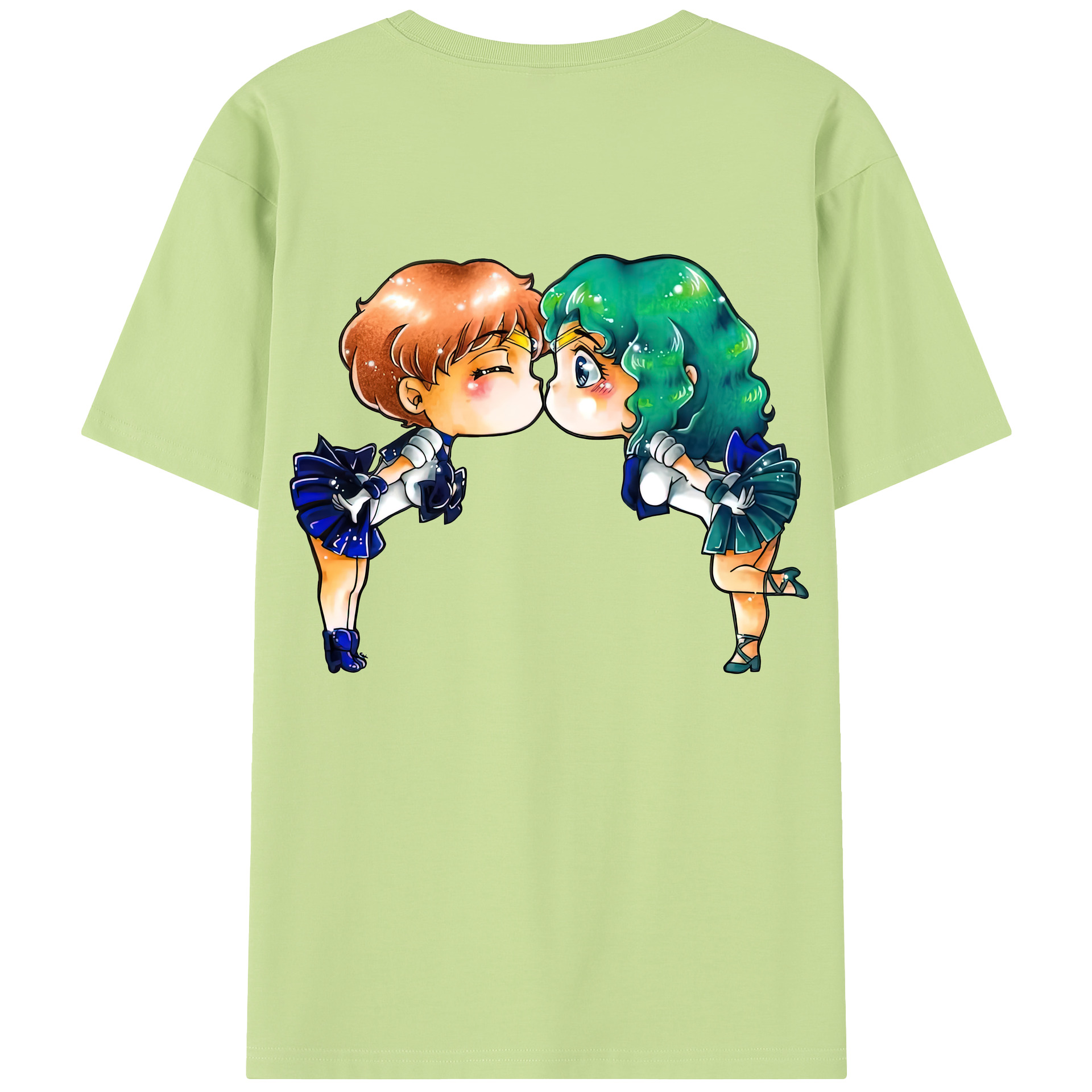 （画像用） 美少女戦士セーラームーン 天王はるか Sailor Moon Tenoh Haruka 綿100％半袖Tシャツ（背面プリント）